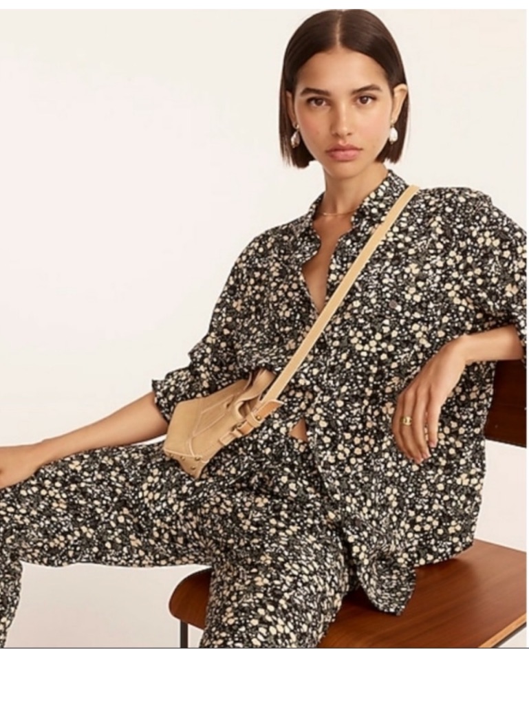 J. Crew Classic-Fit Silk Shirt In Fall Garden Floral
